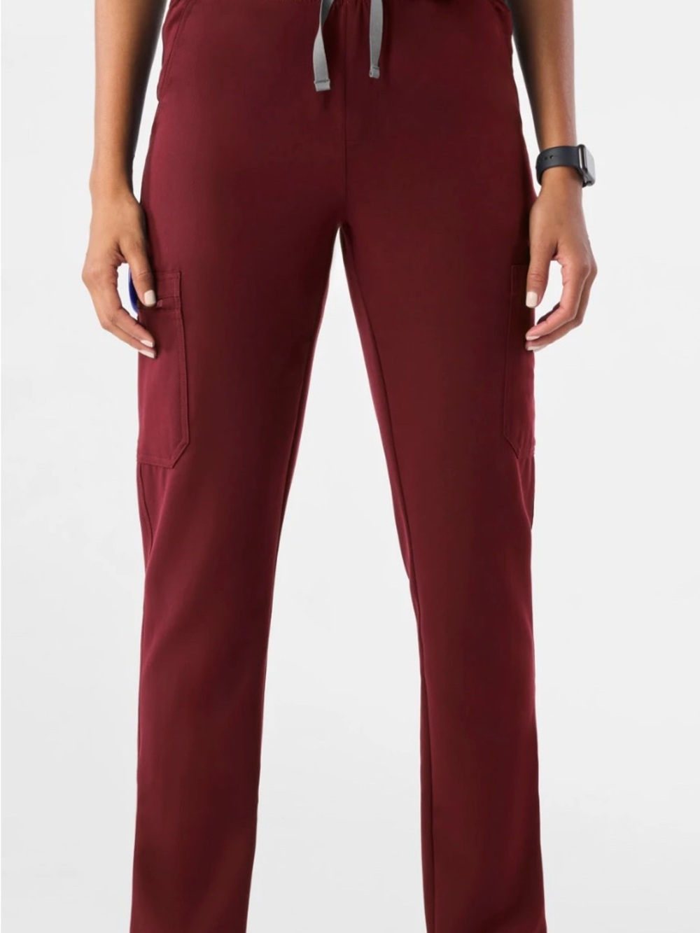 Yola High-Rise Slim Scrub Pant (Burgundy)